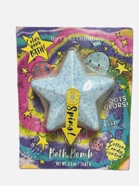 Onyx Bathhouse Kids Star Bath Bomb - Light Blue set of 4